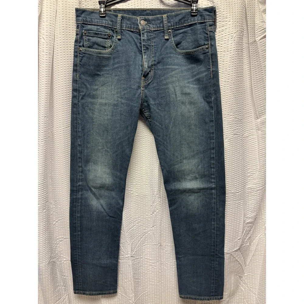 Levi's Men's 502  04/17 Medium Wash 32x32 Comfort Regular‎ Stretch Logo Tapered